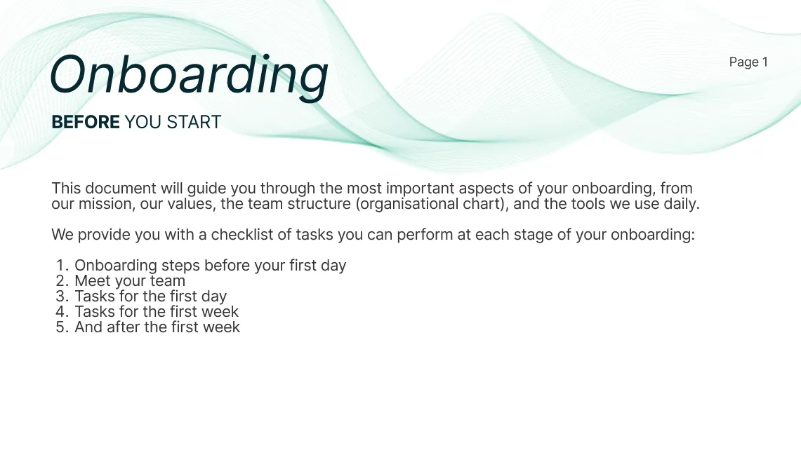 Onboarding