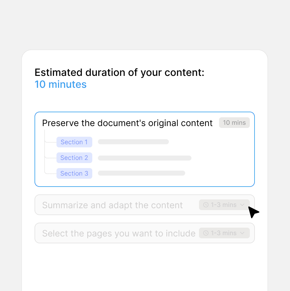 Set the video length