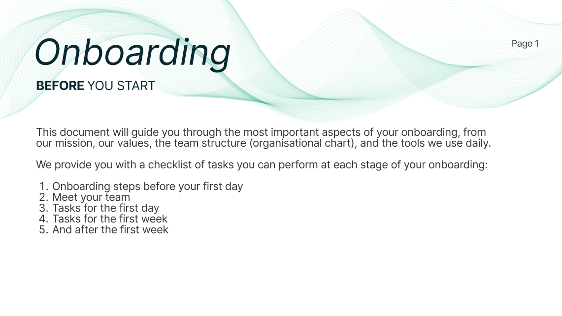 Onboarding